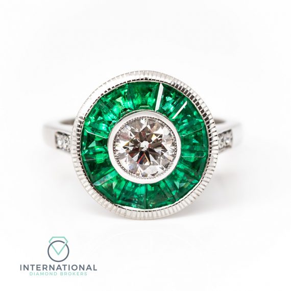 Emerald & Dia Target Ring – A