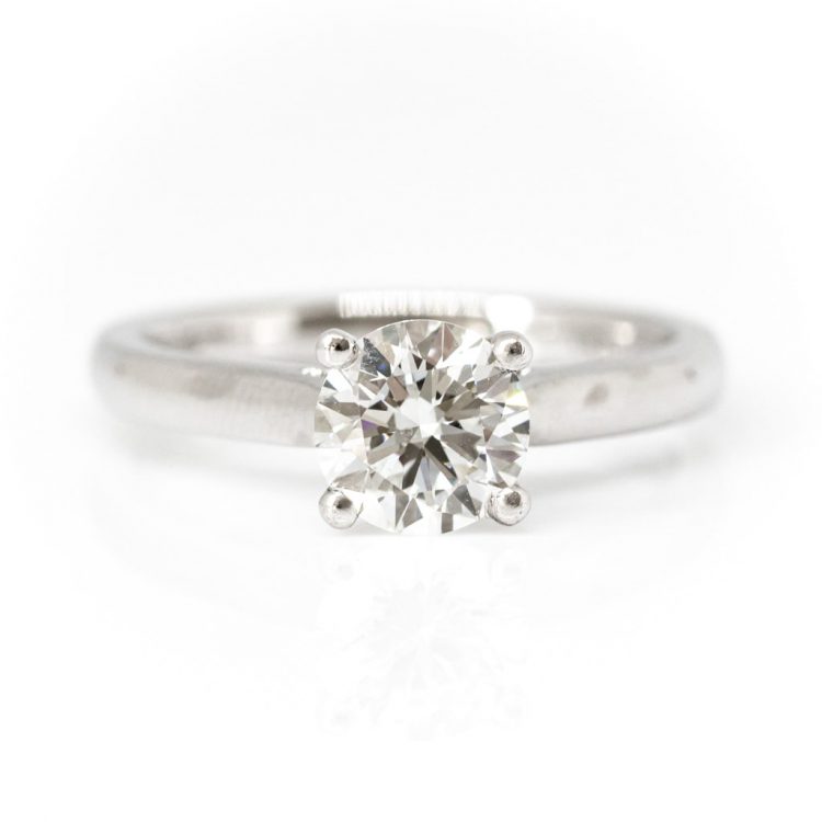 18ct White Gold & 1.20ct Lab-Grown Diamond 4 Claw Solitaire Engagement Ring